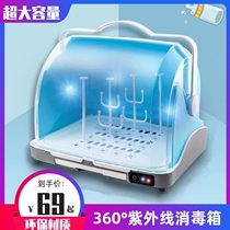 Baby feeding bottle containing box tableware disinfection draining frame mini dust-proof belt cover portable large containing box special