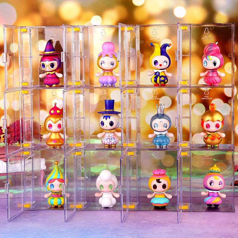 High-definition acrylic display case free combination superimposed tide play blind box containing box model single door dust cover