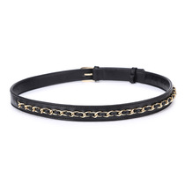 7018 * Black chain belt Joker fashion belt can be photographed separately