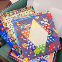 Toys and Gifts｜Mars Pig Multifunctional Flying Chess Backgammon Checkers Childrens Educational Chess All-in-One Board