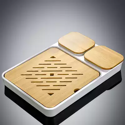 Melamine bamboo small tea tray can be stored in the household living room small simple water storage type dry bubble tray Drain tray Tea tray