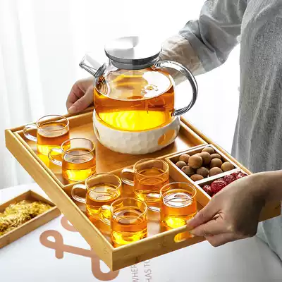 Light luxury afternoon tea set Fruit teapot set Nordic fruit teapot Heated European fruit teapot Glass Teapot
