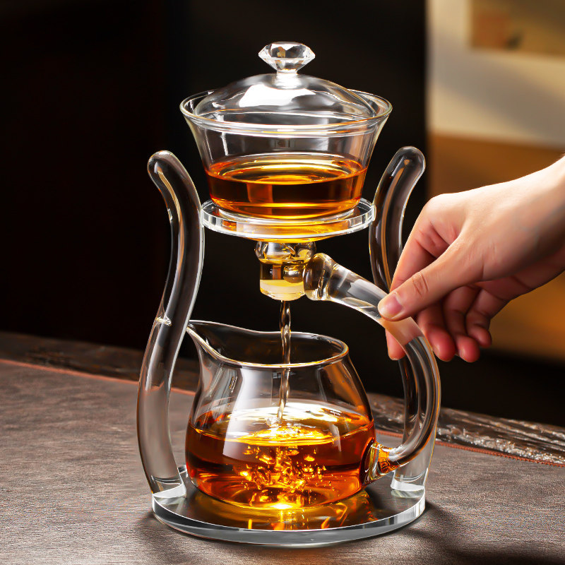 Glass tea filter tea leak integrated tea compartment tea set Net red tea artifact accessories gongway cup set filter separator