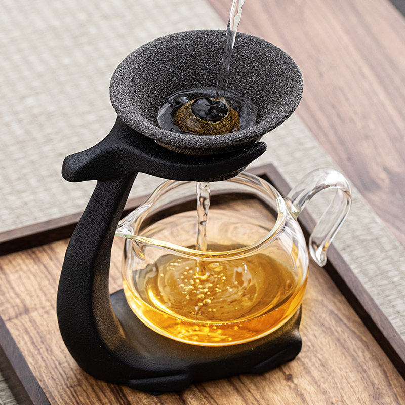 Glass male cup tea filter integrated set lazy filter screen tea artifact non-porous tea leak tea set accessories