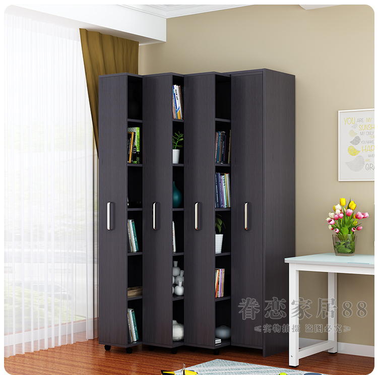 Ẩn di chuyển kệ sách kệ sách vô hình trượt kệ lưu trữ ngăn kéo bụi nhà ở ròng rọc tủ sách sáng tạo - Buồng tủ gỗ tự nhiên