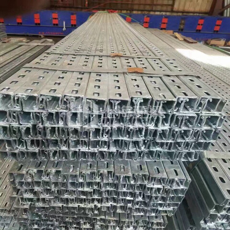 41*41*2 5 hot-dip galvanized C steel national standard 41 series cold bending type steel photovoltaic bracket c steel