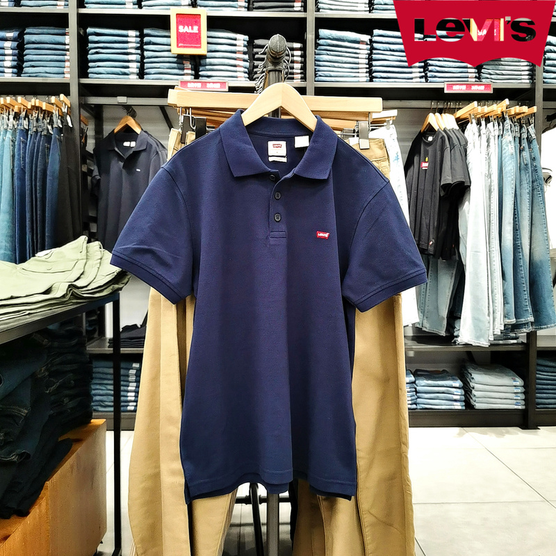 Levis Summer Pure Cotton Simple Lapel Polo Shirt American Retro Short-Sleeved Top 003Yu-0002 Levis Summer Pure Cotton Simple Lapel Polo Shirt American Retro Short-Sleeved Top 003Yu-0002