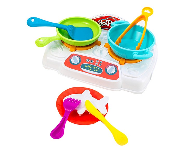 Dòng sản phẩm bếp sáng tạo đầy màu sắc Hasbro Pellet 嗞 嗞 bếp đặt đồ chơi plasticine không độc hại B9014 - Đất sét màu / đất sét / polymer đất sét, đồ chơi thông minh cho bé