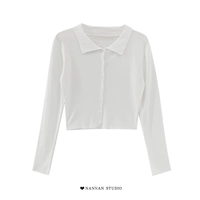 Белый, воротник поло