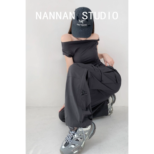 Быстросохнущие осенние штаны, свободный прямой крой