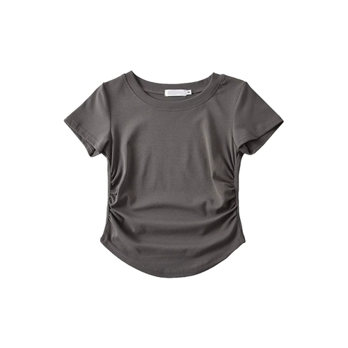 Pure Desire Маленькая талия ~ боковые складки открытые талия, лето для похудения, нося с серо -рубашками с