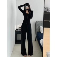 Черные штаны, свободный прямой крой