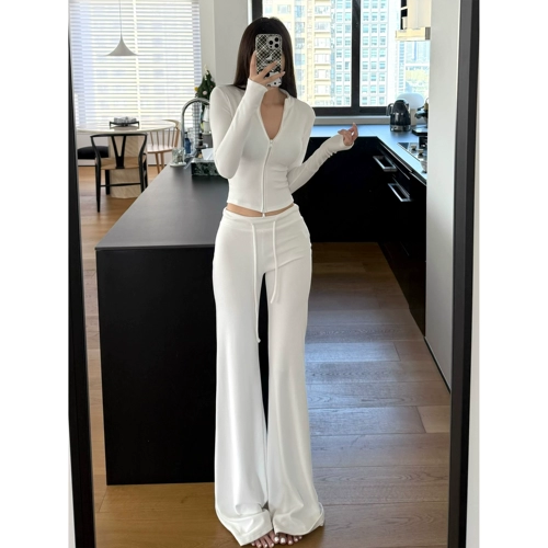 Демисезонная толстовка для отдыха, штаны, корсет, длинный лонгслив, по фигуре