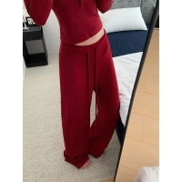 Бордовые штаны, свободный прямой крой