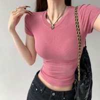 Малиновый розовый (маленький круговой воротник)