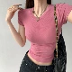 Малиновый розовый (маленький круговой воротник)