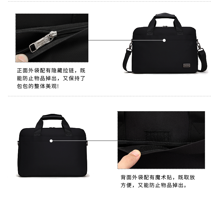 Túi đeo vai đơn giản dành cho nam Túi tote văn phòng Cặp tài liệu Canvas Túi máy tính Túi kinh doanh Túi vải Oxford - Túi của con người túi da đeo chéo