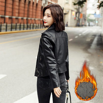 Small sub-fur coat jacket woman short 2022 spring autumn new Korean version Fashion sashimi Lean Black Jacket