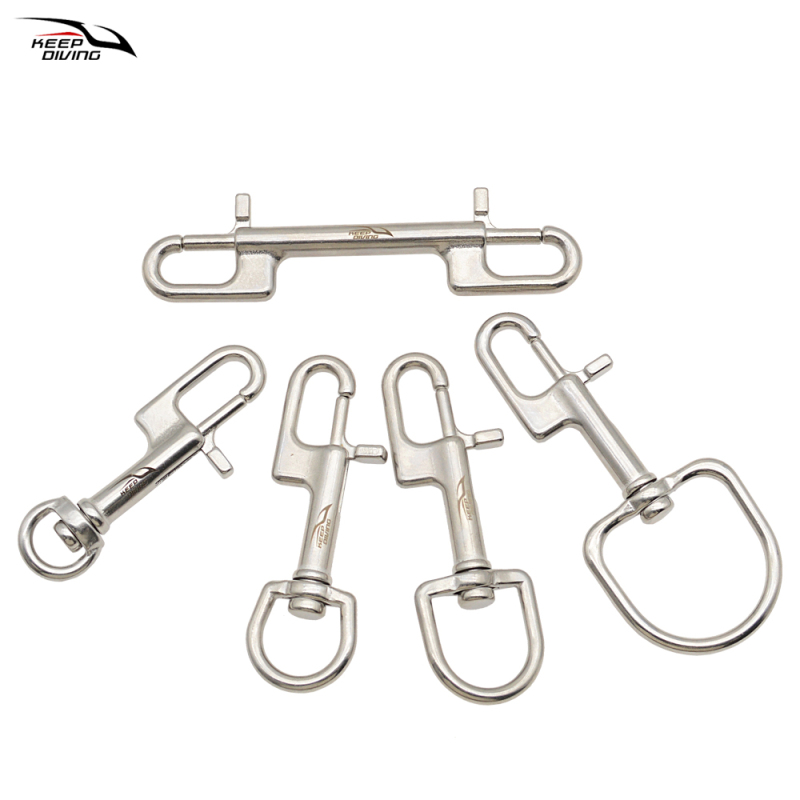 316 Stainless Steel Diving Multi-Specification Single Hook Quick Release Double Hook Spring Buckle Bcd Diving Equipment