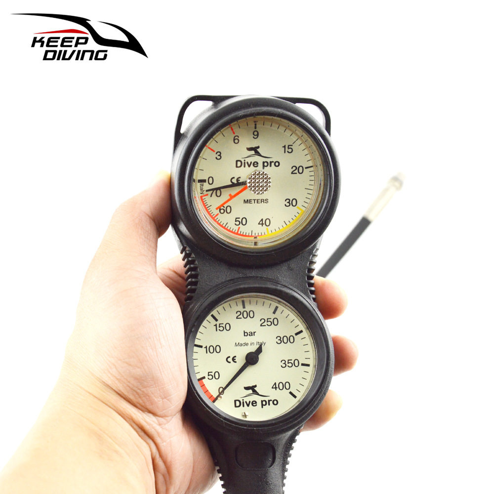 Italian original diving pressure gauge depth gauge diptych table double gauge barometric pressure gauge residual pressure gauge diptych gauge instrument
