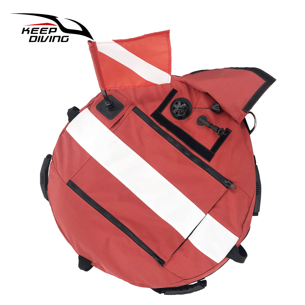 Free-diving large float diving inflatable buoy can store fishing fish hunting surface signal positioning warning equipment accessories