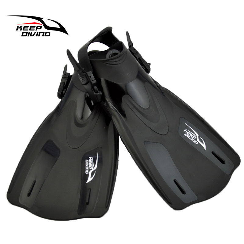 Keep diving snorkeling three treasures diving flippers adult swimming professional training short adjustable frog shoes