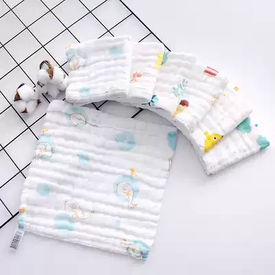 Baby towel pure cotton gauze saliva towel Baby high five-pack super soft absorbent newborn face towel square towel