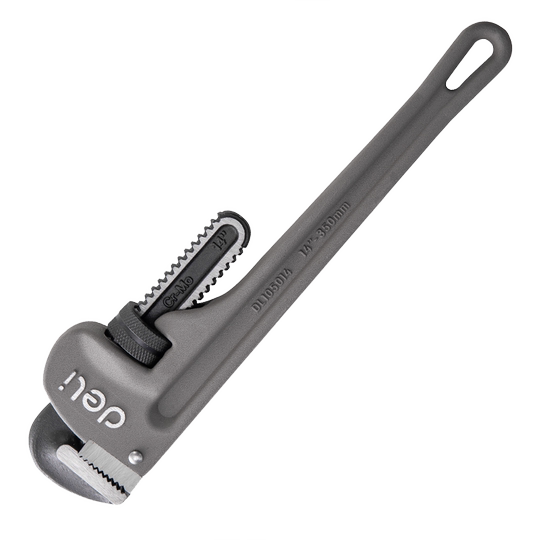 得力超轻铝合金管子钳子工业级水管钳家用大号水管扳手活动管子钳