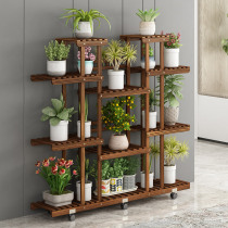 Flower Shelf Multilayer Indoor Special Price Living Room Provincial Space New Solid Wood Flower Pot Shelf Balcony Decorated Green Roo Plant Shelf