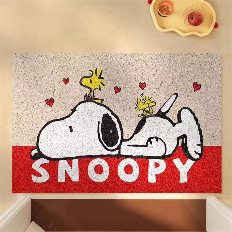 Snoopy Cartoon Entrance Door Mat, Non-Slip Mat for the Foyer, Pvc, Hand-Washable, Wear-Resistant, Outdoor, Customizable Carpet Snoopy Cartoon Entrance Door Mat, Non-Slip Mat for the Foyer, Pvc, Hand-Washable, Wear-Resistant, Outdoor, Customizable Carpet
