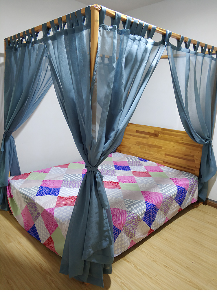 Tuỳ chỉnh bốn cột giường tán lớp vỏ Đông Nam gió Trung Quốc sạn theme American Inn rèm giường lưới tấm màn che manti - Bed Skirts & Valances rèm gỗ phòng ngủ