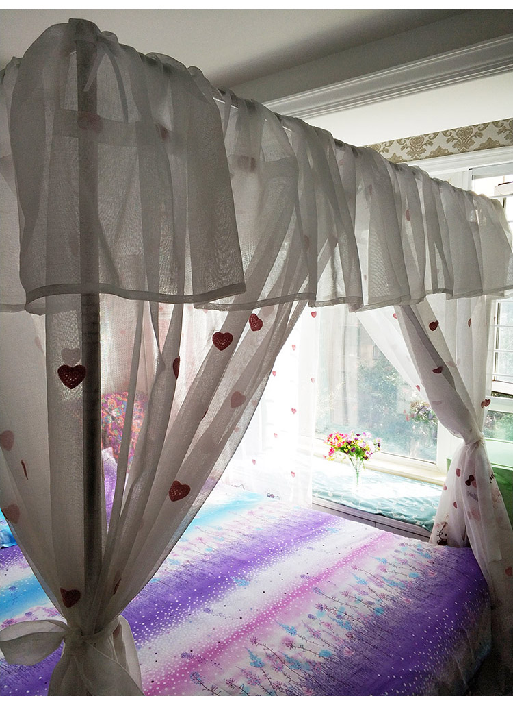 gió custom-made Đông Nam bốn cột giường tán lớp vỏ manti rèm cửa công chúa Triều Tiên giường cưới lãng mạn lanh muỗi ròng Shaman - Bed Skirts & Valances rèm quây giường