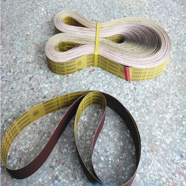 Factory direct sales hard cloth red sand gxk51-p rhino brand 2100X50mm polished brushed metal ring belt