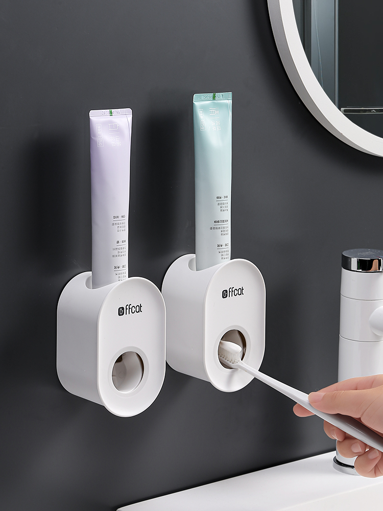 Automatic toothpaste squeezer Non artifact shelf Hole-free toothpaste rack Household wall-mounted toothpaste squeezer