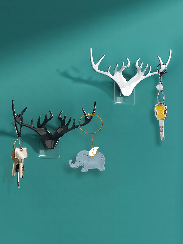 Key hanger Door entrance entrance storage ornaments creative hook Wall-mounted wall key holder free hole hook