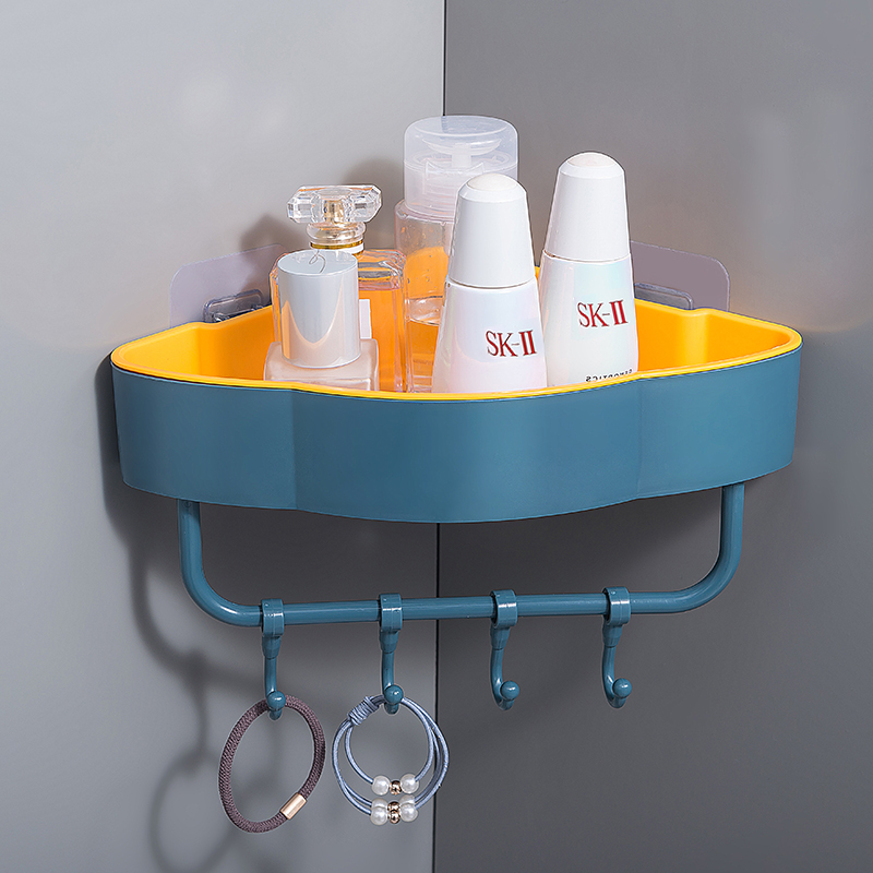 Toilet bathroom rack wall-mounted non-perforated toilet corner bathroom bathroom bath and wash table triangle storage rack