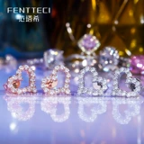 Милые золотые универсальные маленькие серьги, японские и корейские, 18 карат, розовое золото, серебро 925 пробы, легкий роскошный стиль, простой и элегантный дизайн