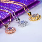 Ожерелье на солнечной энергии, цепочка до ключиц, дизайнерская подвеска, серебро 925 пробы, золото 750 пробы, подарок на день рождения, тренд сезона