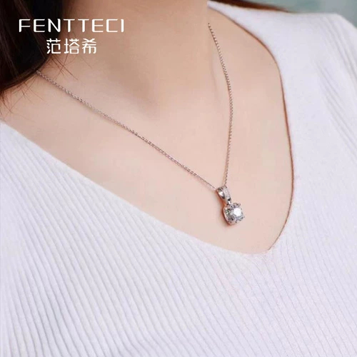 Классическая бриллиантовая подвеска, золотое ожерелье, серебро 925 пробы, золото 750 пробы, розовое золото, простой и элегантный дизайн, легкий роскошный стиль