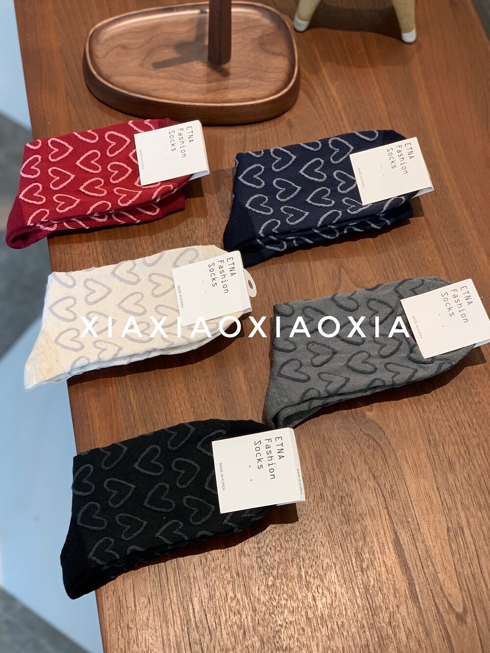 (Full of five pairs) Korean spot women's socks love in the barrel tide socks conventional thickness four seasons cotton socks