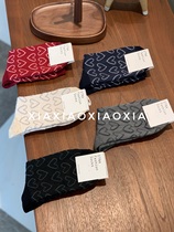 (More than five pairs) Korean ready-made womens socks love mid-tube trendy socks regular thickness four-season cotton socks