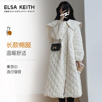 Japanese ELSA KEITH maternity wear spring and autumn coat Japanese style warm thickened loose long cotton coat for pregnant women
