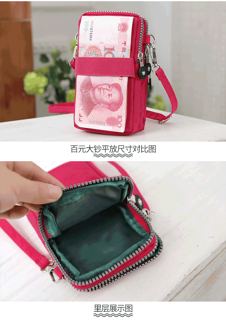 2018 mới túi điện thoại di động nữ Messenger bag Hàn Quốc phiên bản của treo cổ túi điện thoại di động cổ tay thay đổi bao bì mini bag vertical túi đựng điện thoại đa năng
