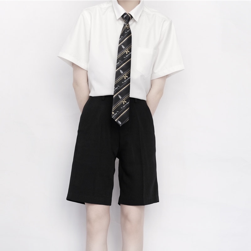 【Stylish】Original Japanese Jk/Dk Uniform Authentic Black Basic Versatile Dress Pants Shorts Unisex