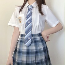 Thorn JK uniform original genuine Japanese student embroidery short-sleeved white shirt womens summer