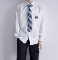 (Thorn original) Mercury high JK DK uniform genuine embroidery long sleeve college style white shirt autumn and winter
