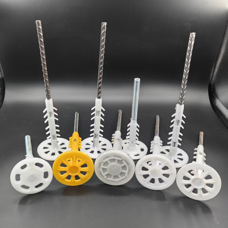 Exterior Wall Insulation Integrated Panels with Embedded Insulation Nails, Steel-Nylon Integrated Fixing, and Special Steel-Plastic Integrated Insulation Nails