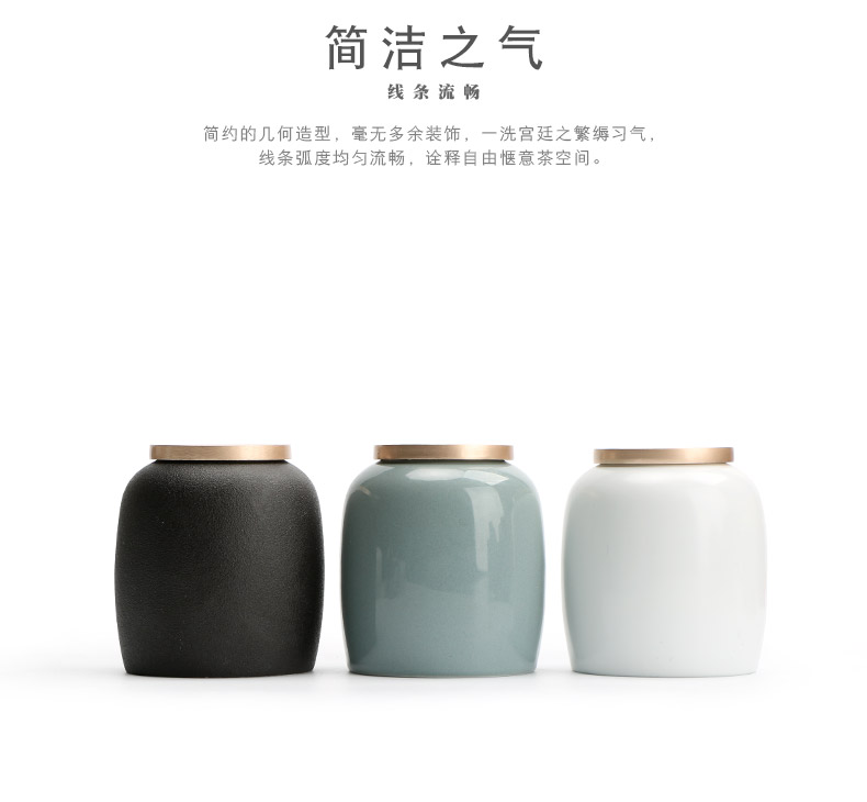 Mr [proprietary] nanshan plain and neat ceramic seal portable small POTS moistureproof tea caddy fixings