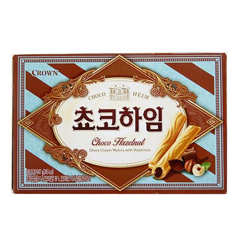 Korea Import Food CROWN Ryan can Rao Chocolate Bar Subtile Sandwich Rolls 47g casual snacks