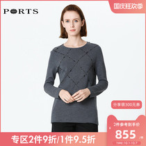 PORTS Po outlets autumn and winter women wool comfortable Joker casual sweater LB9K450JKW001